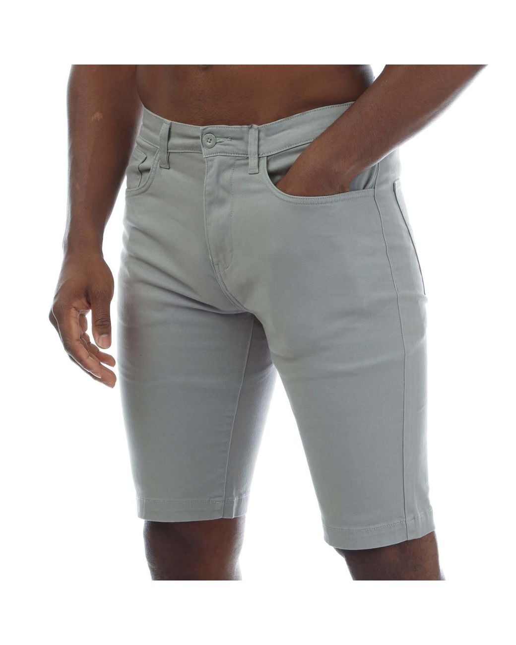 Duck and Cover Gray Franztown Shorts for men