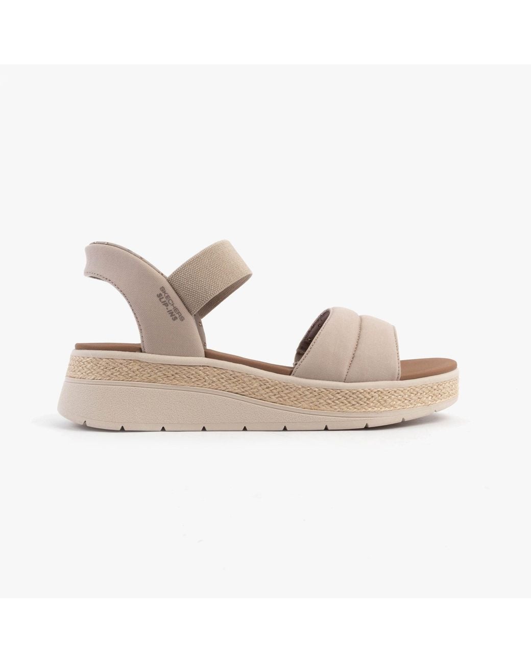 Skechers White Bobs Sun Ray Sandals Canvas