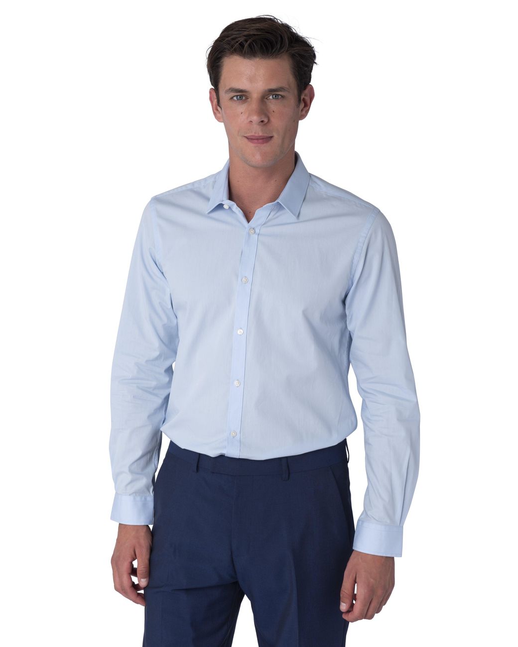 Harry Brown London Blue Theo Cotton Shirt for men