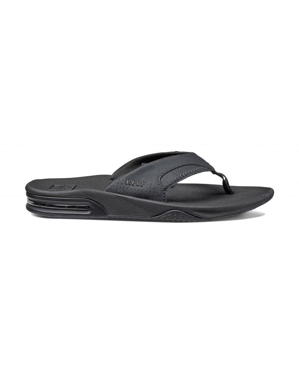 Reef Black Fanning Flip-Flop All Rubber/Plastic for men