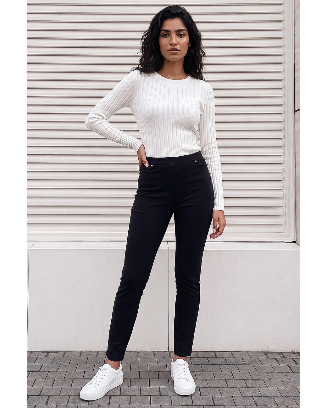 Roman Blue Corduroy Straight Leg Trouser