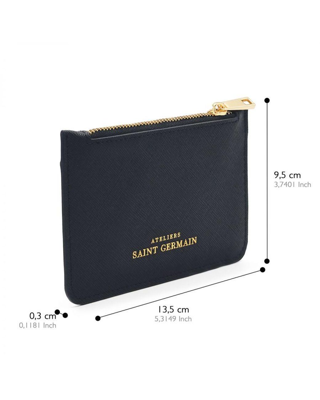 Ateliers Saint Germain Black Zipped Wallet