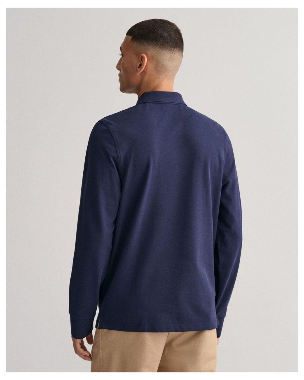 Gant Blue Reg Shied rugger Ong Seeve Poo An for men