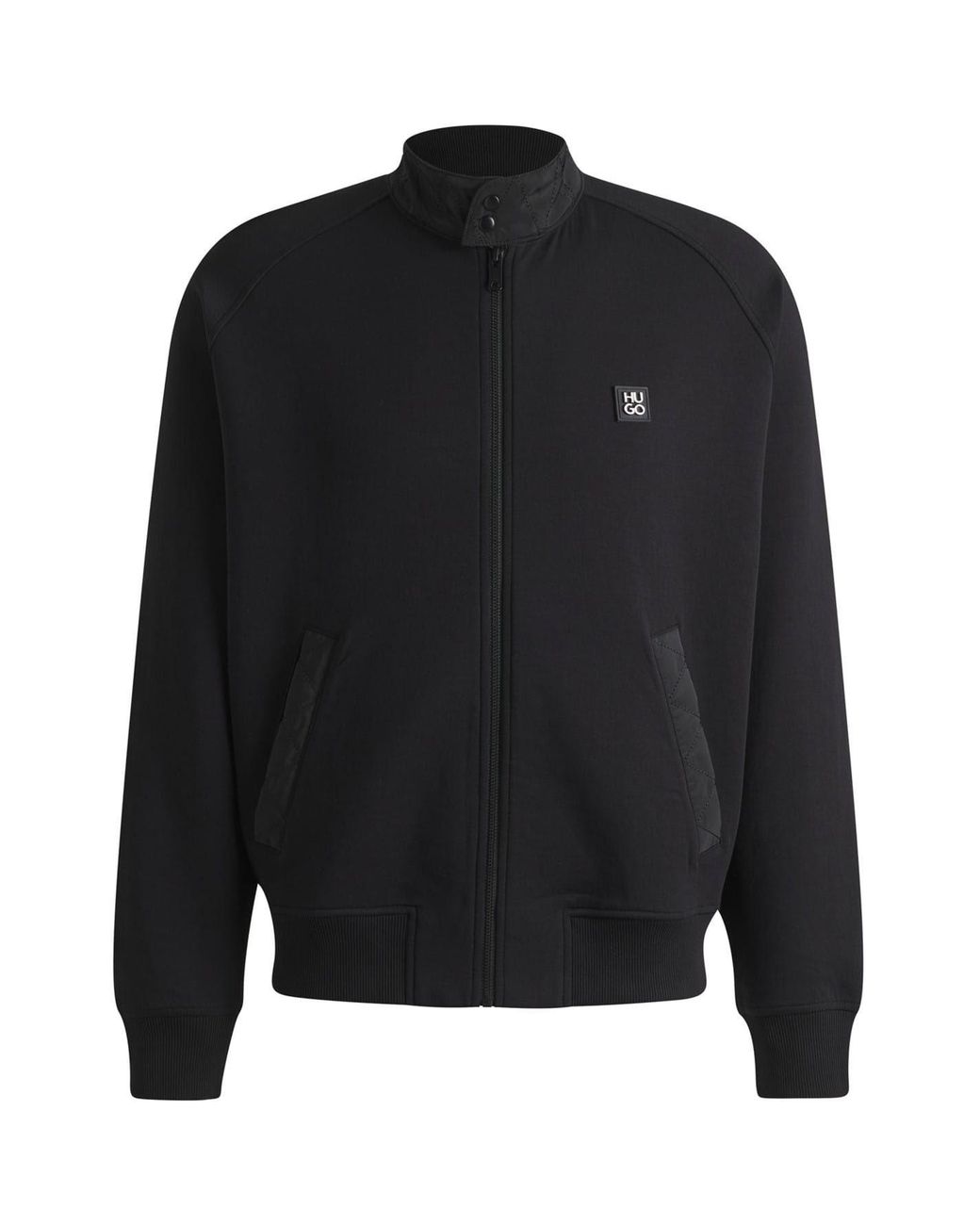 HUGO Black Diwano Full Zip Fleece for men