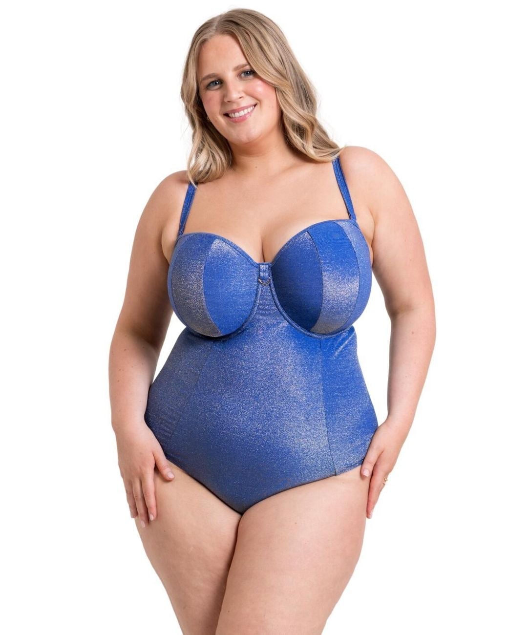 Curvy Kate Blue Cs037600 Sapphire Seas Multiway Bandeau Swimsuit