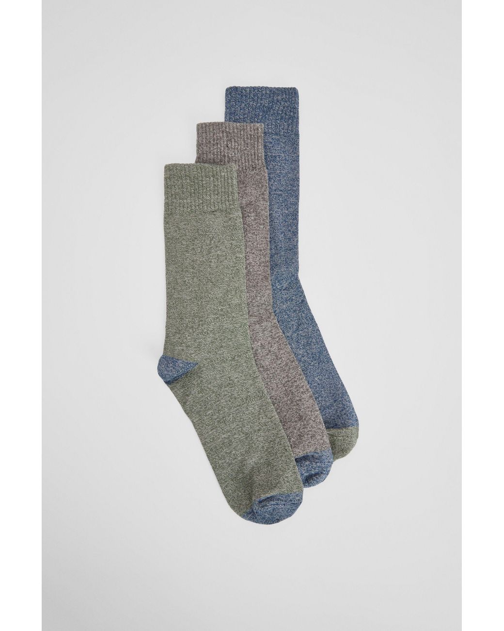 MAINE Gray Multi 3 Pack Marl Socks for men