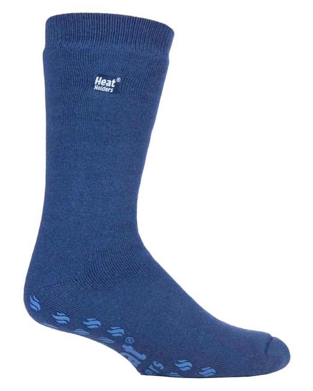 IOMI Blue Ladies Thick 3.1 Tog Non Slip Grip Slipper Socks For Raynauds for men