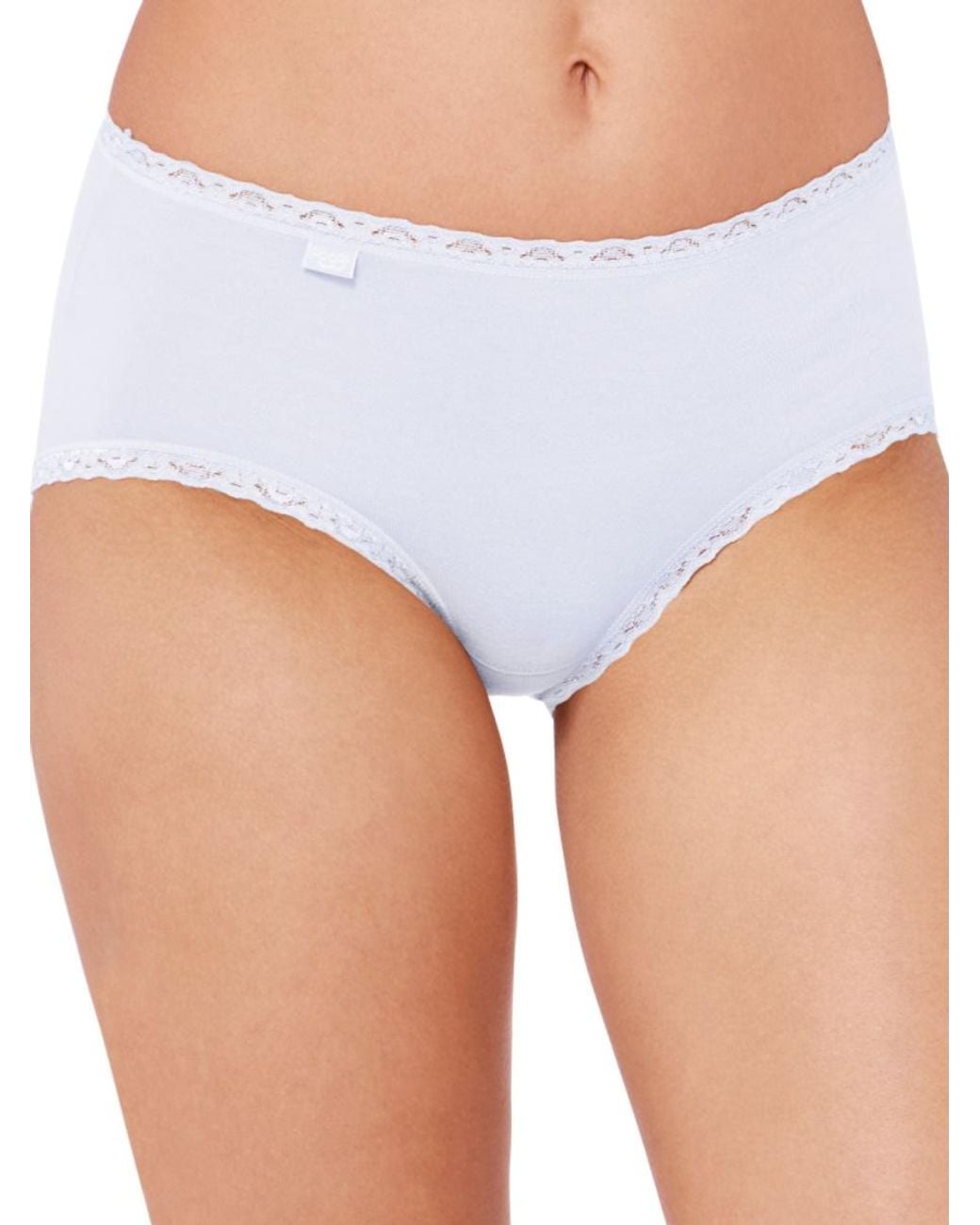 Sloggi White 24/7 Cotton Lace Midi Briefs