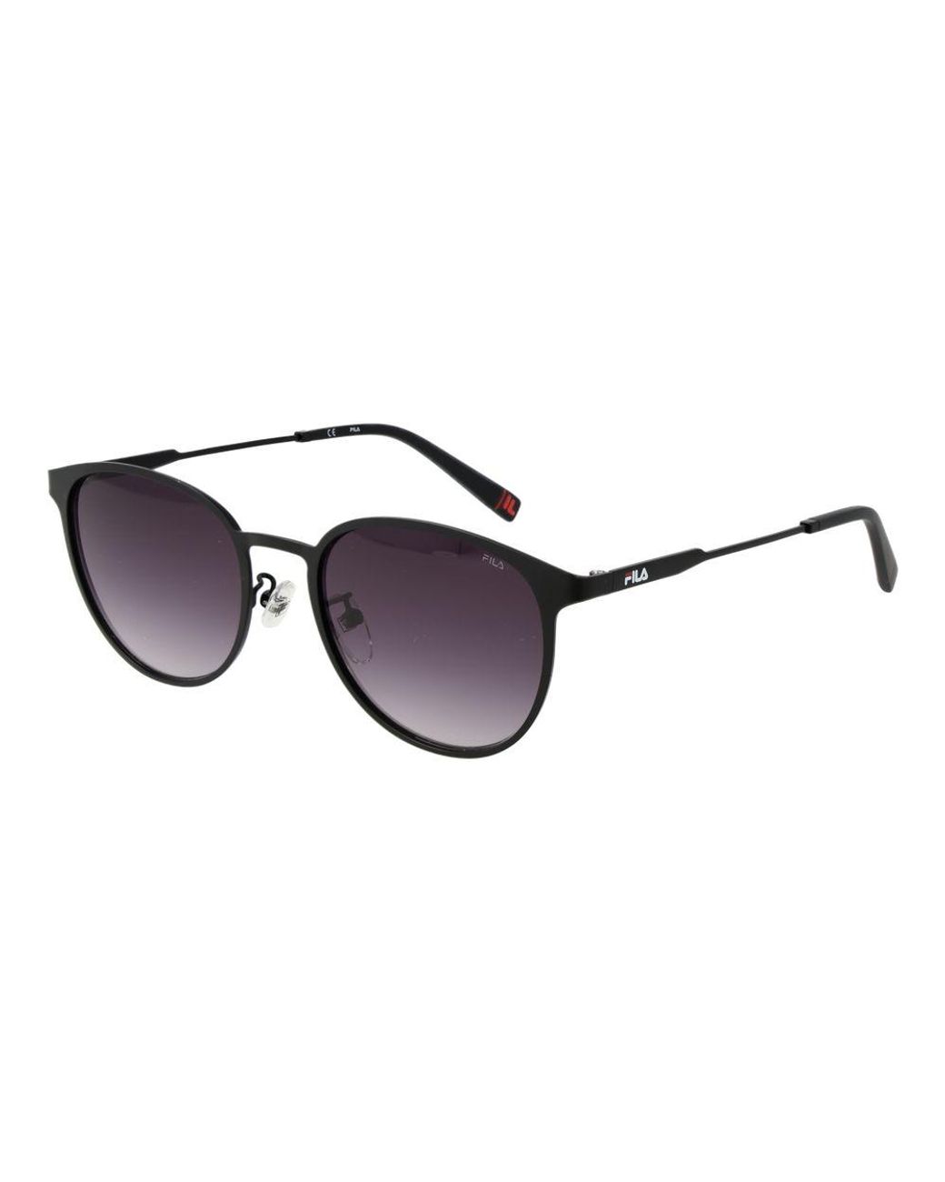 Fila Black Round Sunglasses Gradient Lenses for men