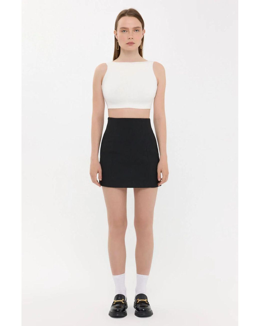 Hiccup Black Sleeveless Round Neck Top With Back Detail