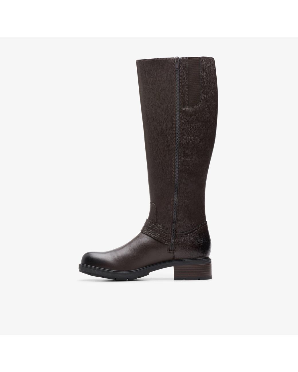 Clarks Brown Hearth Rae Dark Leather Boots