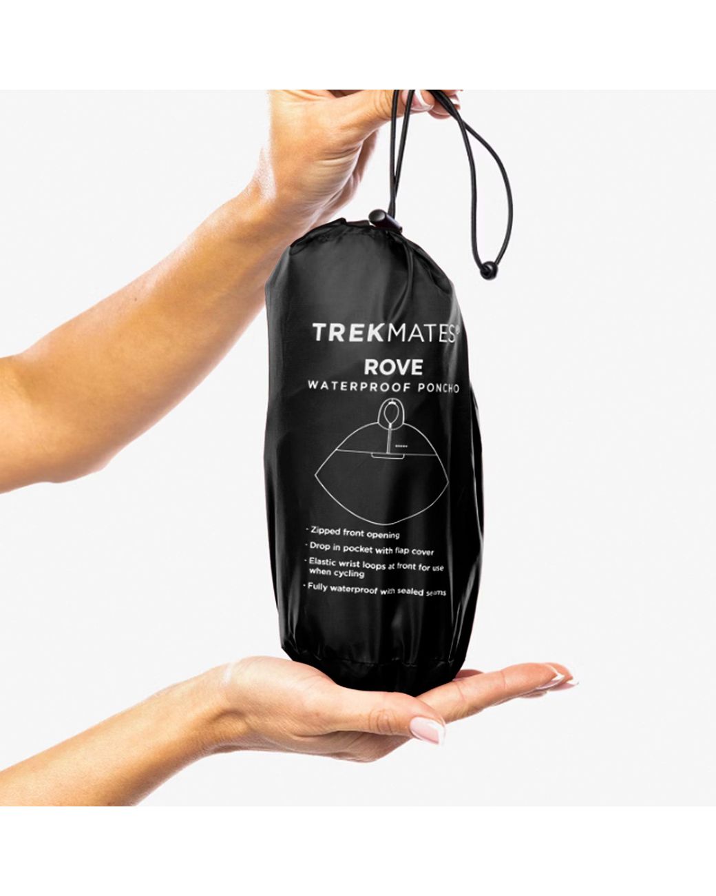 Trekmates Black Ladies Rove Poncho Waterproof Breathable Hiking Walking Outdoor Gear
