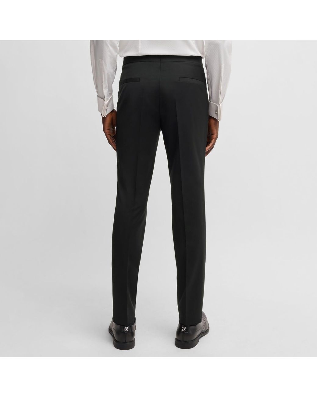 HUGO Black Hesten Extra Slim-fit Trousers for men