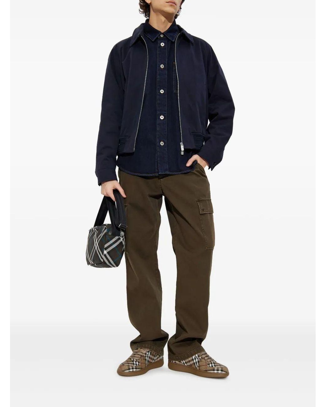 Burberry Blue Casual Trouser for men
