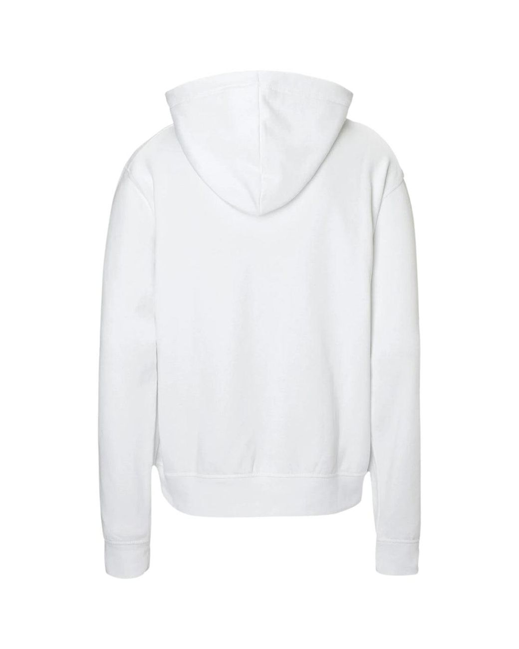 DSquared² White Cool Fit Maple Leaf Logo Hoodie Cotton for men