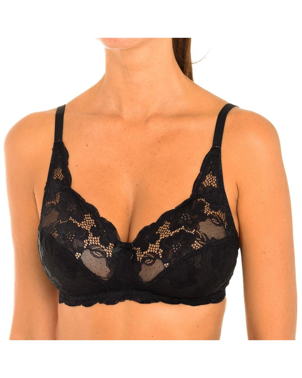 Playtex Black Elegance Bra Without Underwire And With Cups P08Ge