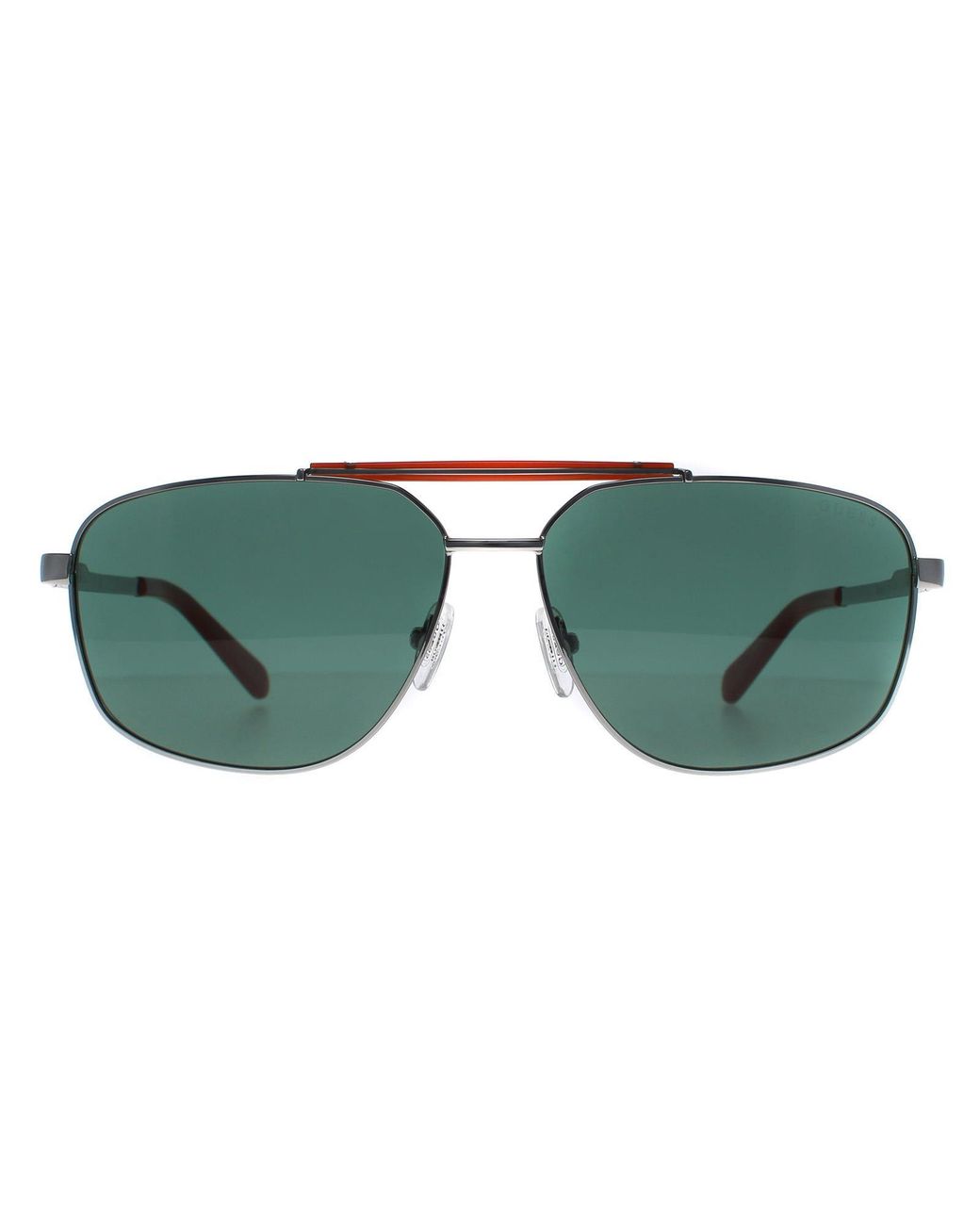 Guess Green Aviator Shiny Gunmetal Gu00054 for men