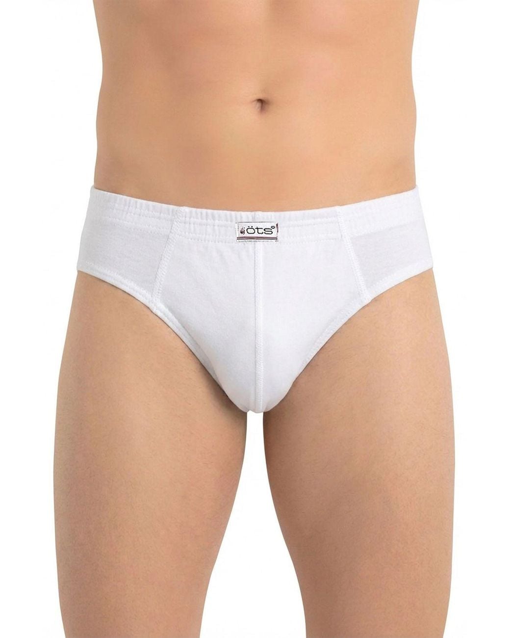 Öts White Cotton Briefs for men