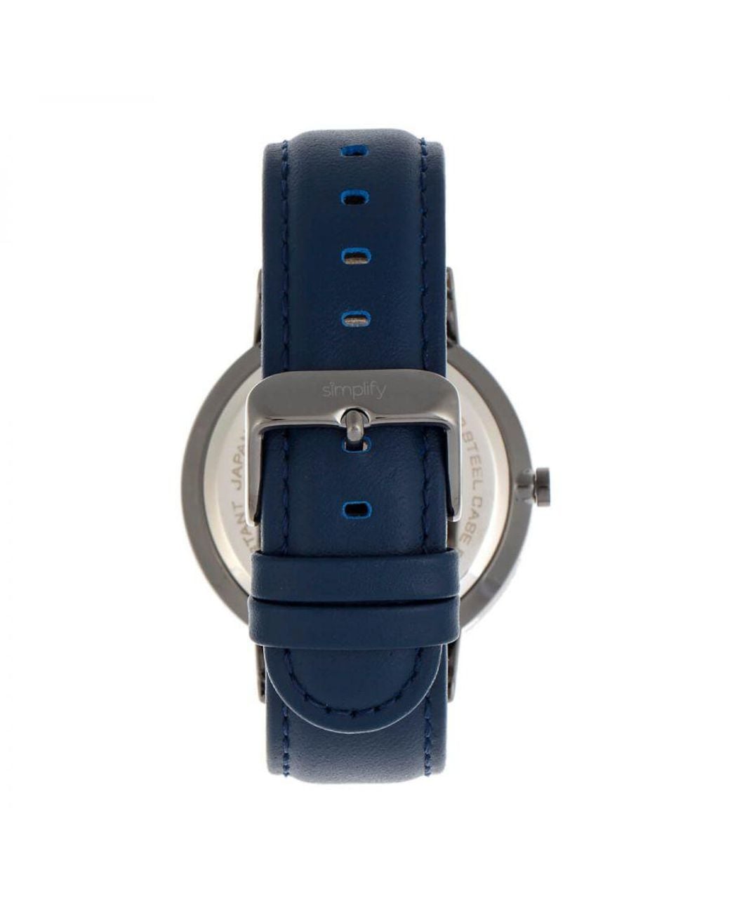 Simplify Black The 6500 Leather-Band Watch