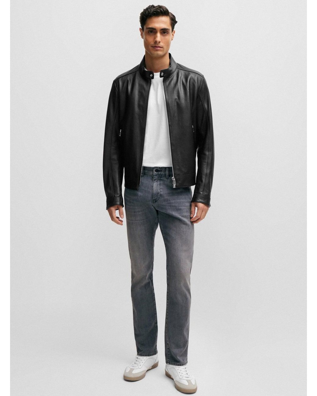 Boss Gray Dark Delaware Slim Fit Jean for men