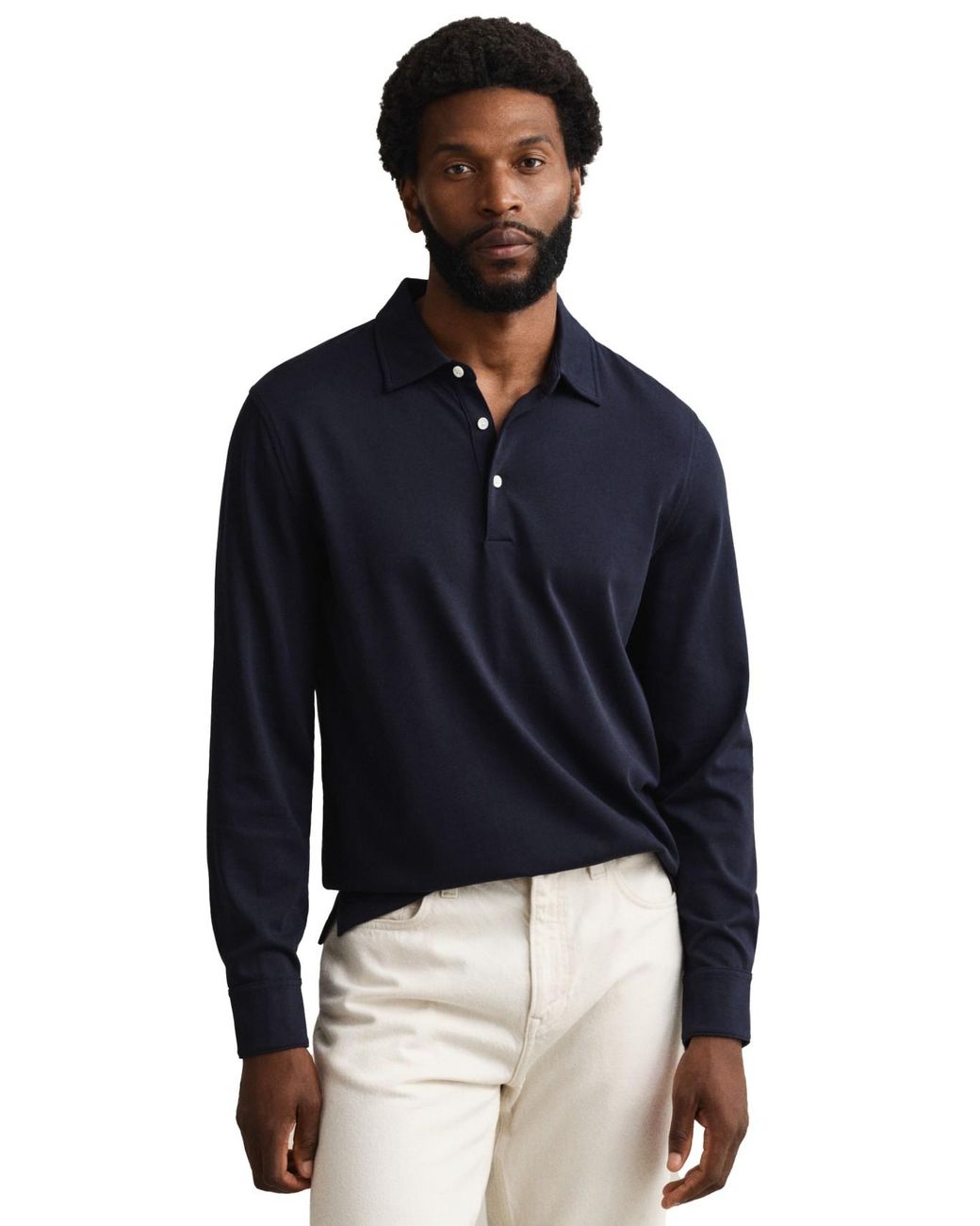 Gant Polo 3-Knoops in het Blue voor heren