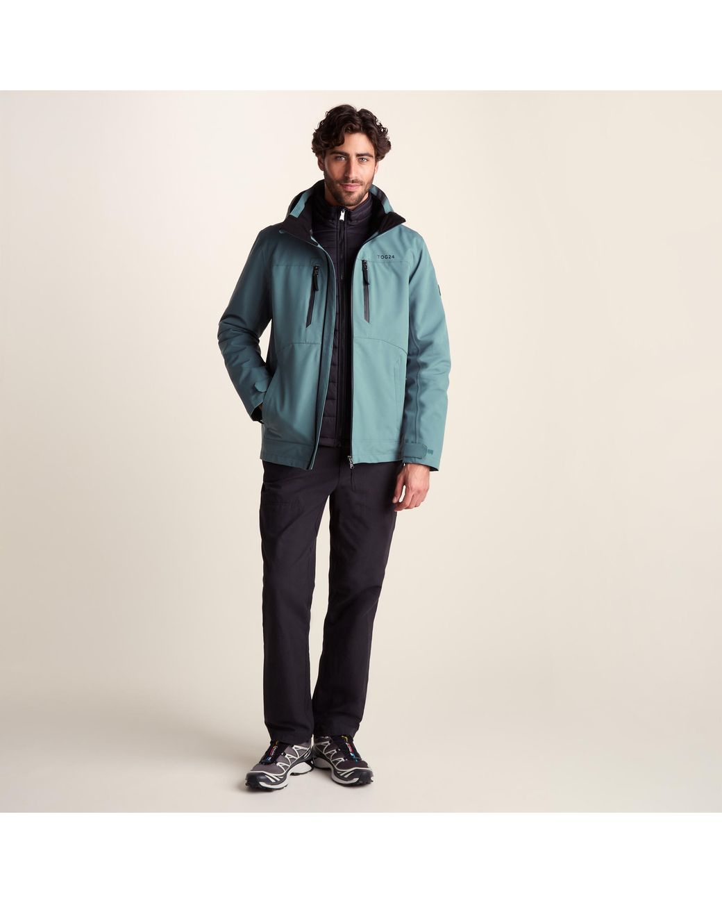 TOG24 Blue Denton 3-In-1 Waterproof Jacket for men