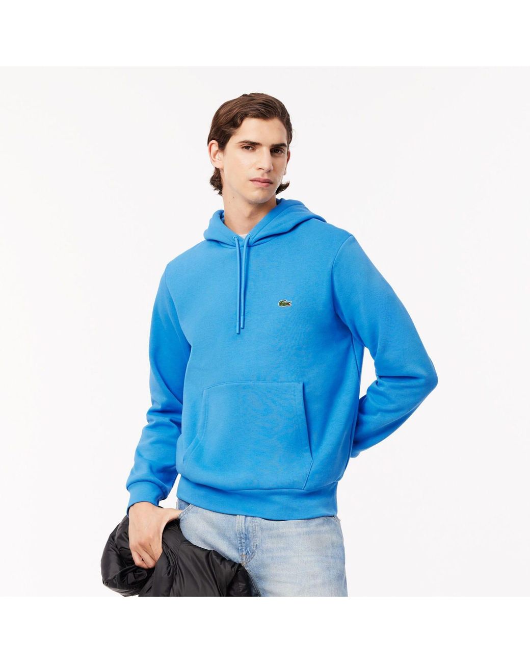 Lacoste Blue Organic Cotton Hoodie for men