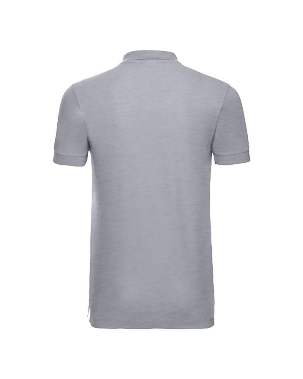 Russell Gray Stretch Short Sleeve Polo Shirt (Light Oxford) for men