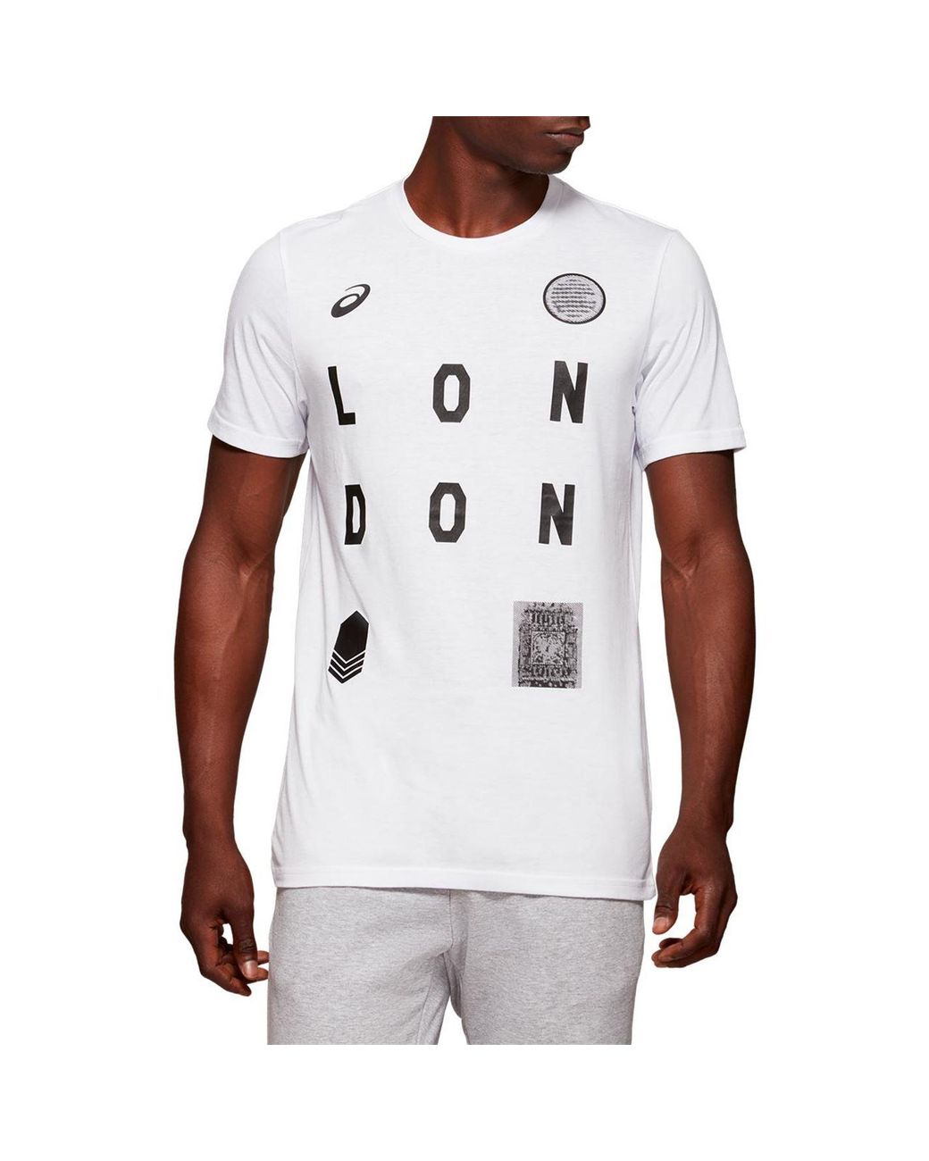 Asics White London City T-Shirt Cotton for men