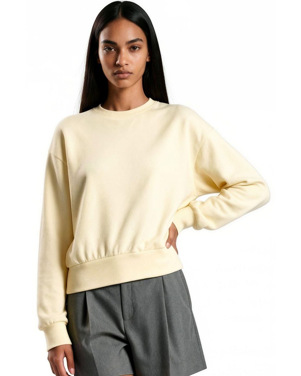 Busem Natural Cotton-Blend Sweatshirt
