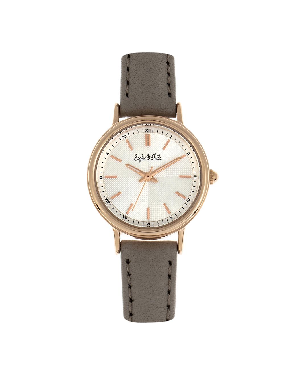 Sophie & Freda Metallic Berlin Leather-Band Watch