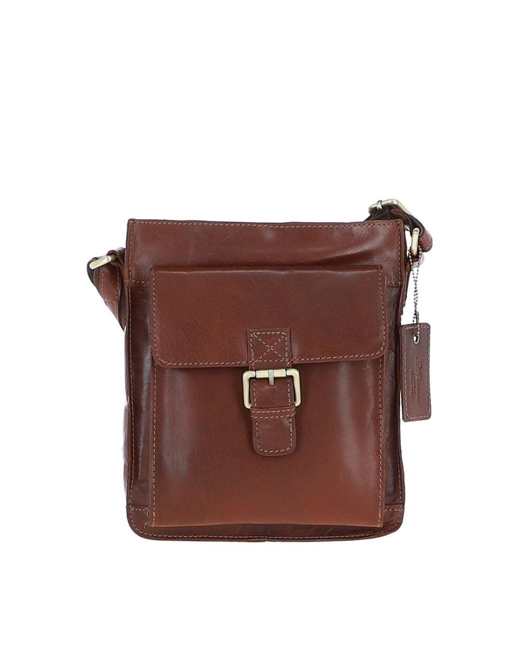 Ashwood Leather Purple Classic Side Bag for men