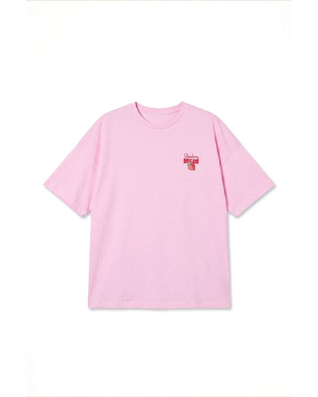 Hiccup Pink Oversized Printed Crew Neck T-Shirt