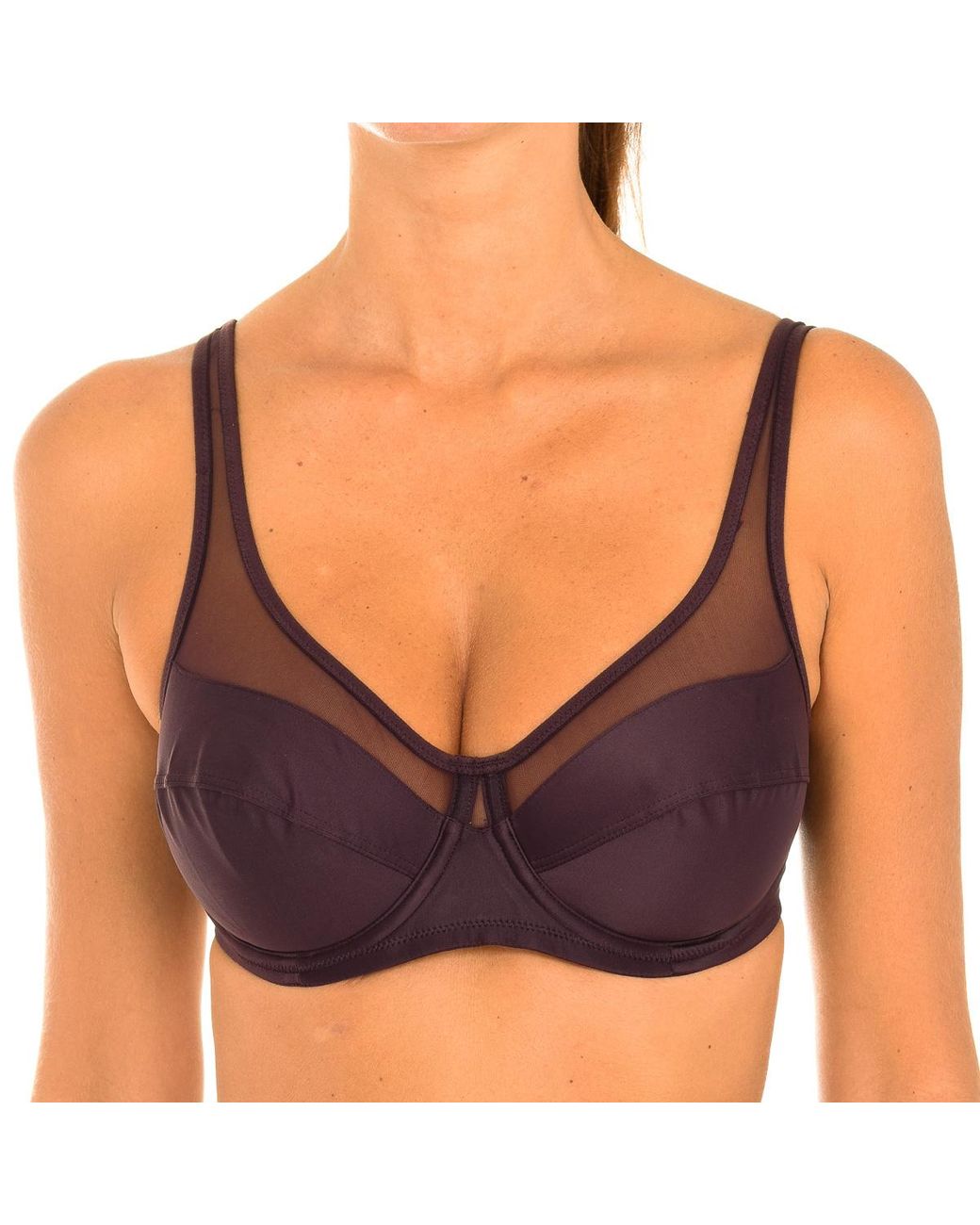 Dim Blue Generous Bra With Underwire Cups Without Foam D3983