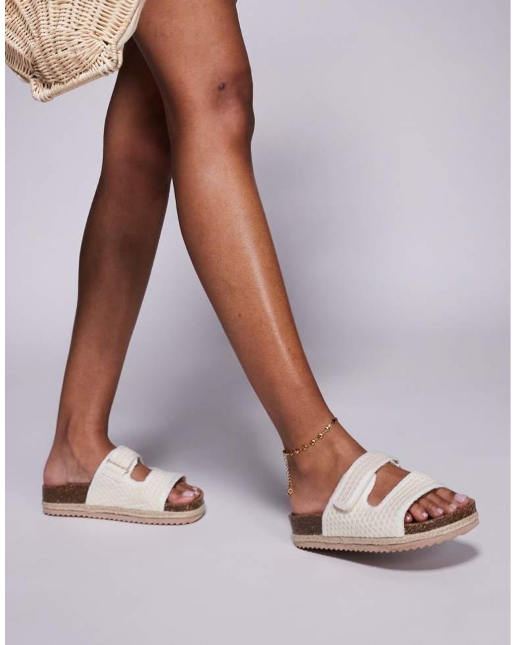 South Beach Purple Double Buckle Espadrille Sandals