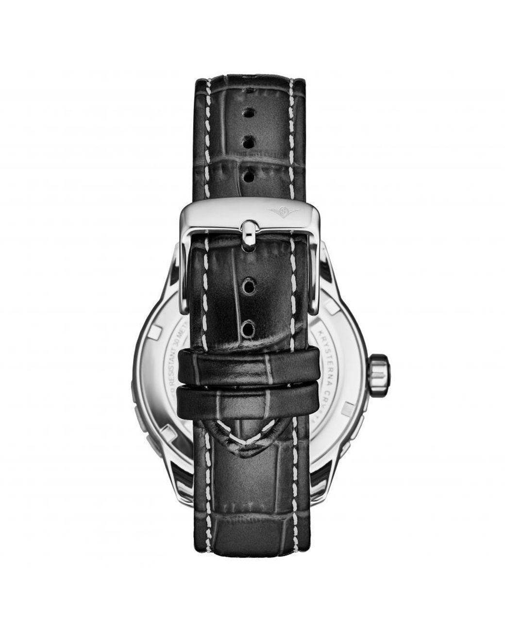 Stuhrling Gray Voyager GMT World Timer Watch for men