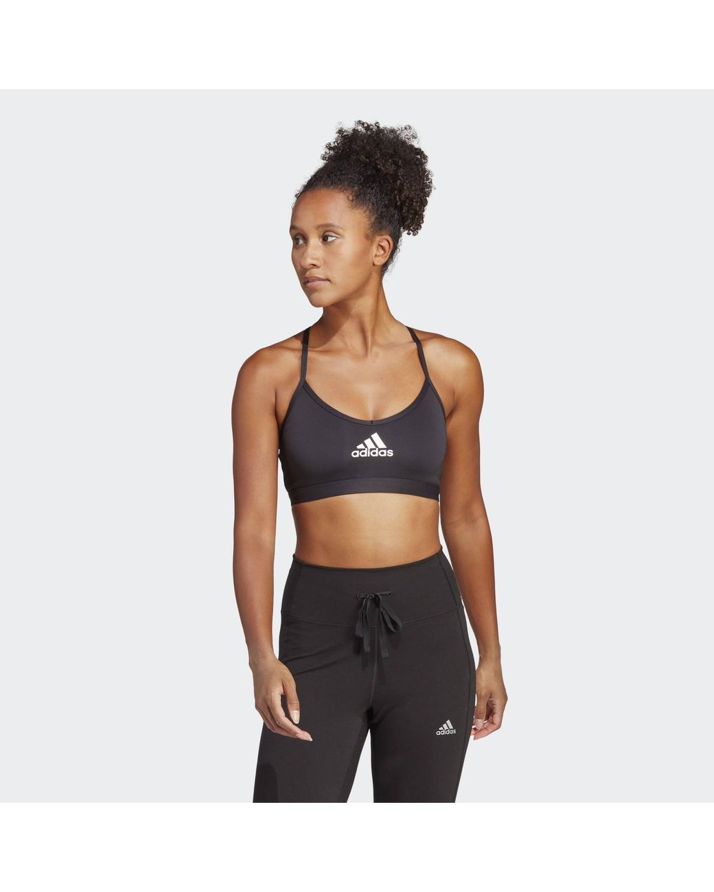 Adidas Originals Black Aeroreact Training Light-Support Bra