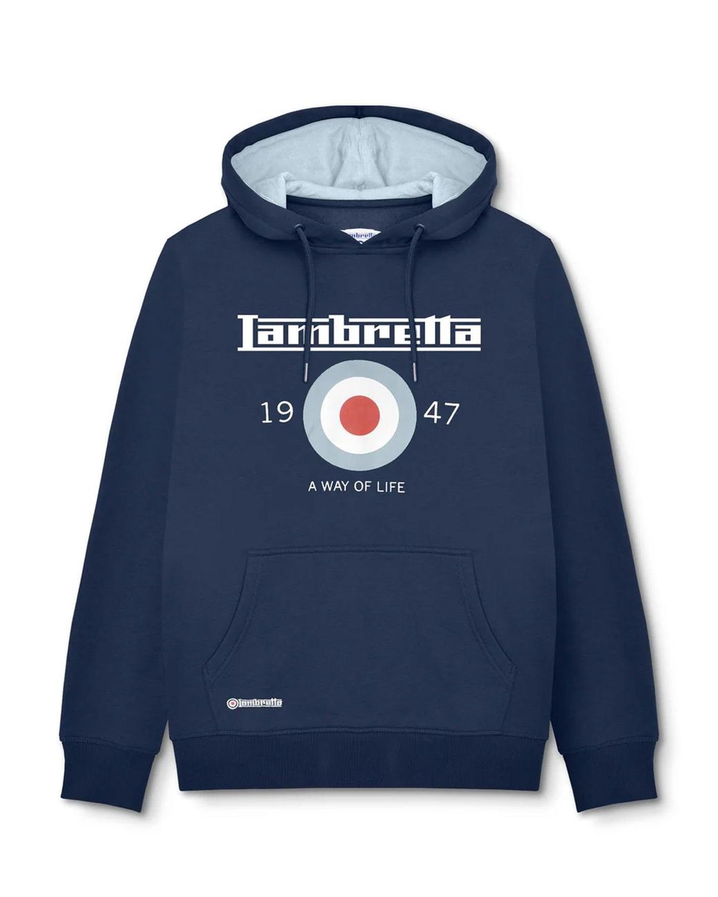 Lambretta Blue Target Hoodie for men