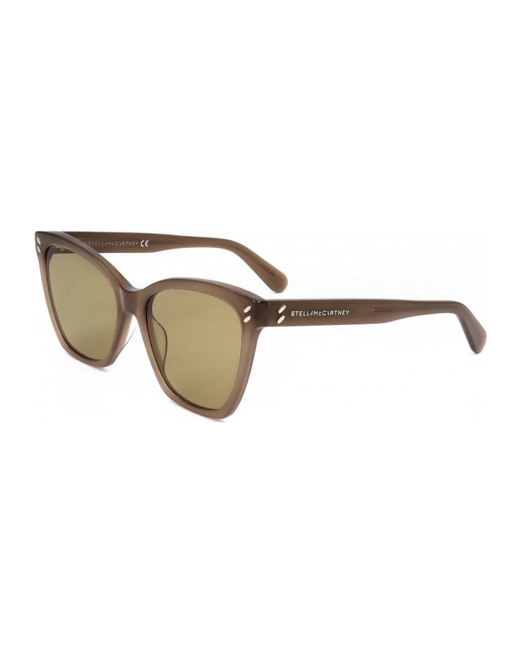 Stella McCartney Brown 55Mm Shiny Dark Sunglasses Sc40035I-48E-55