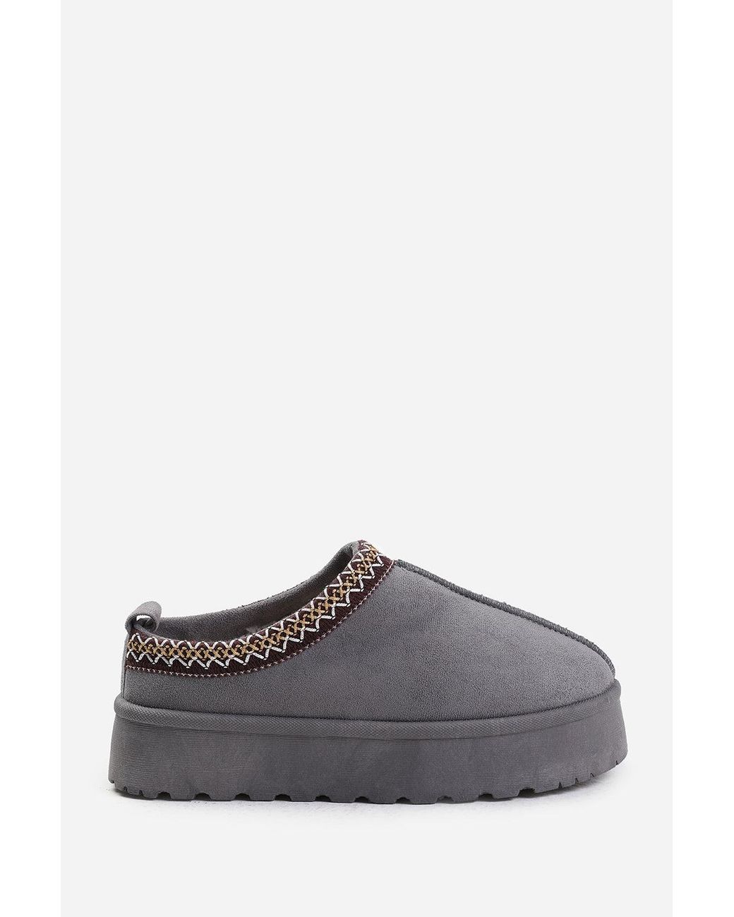 Where's That From White Wheres 'Meilani' Cosy Faux-Suede Fur Lining Platform Low Ankle Boot