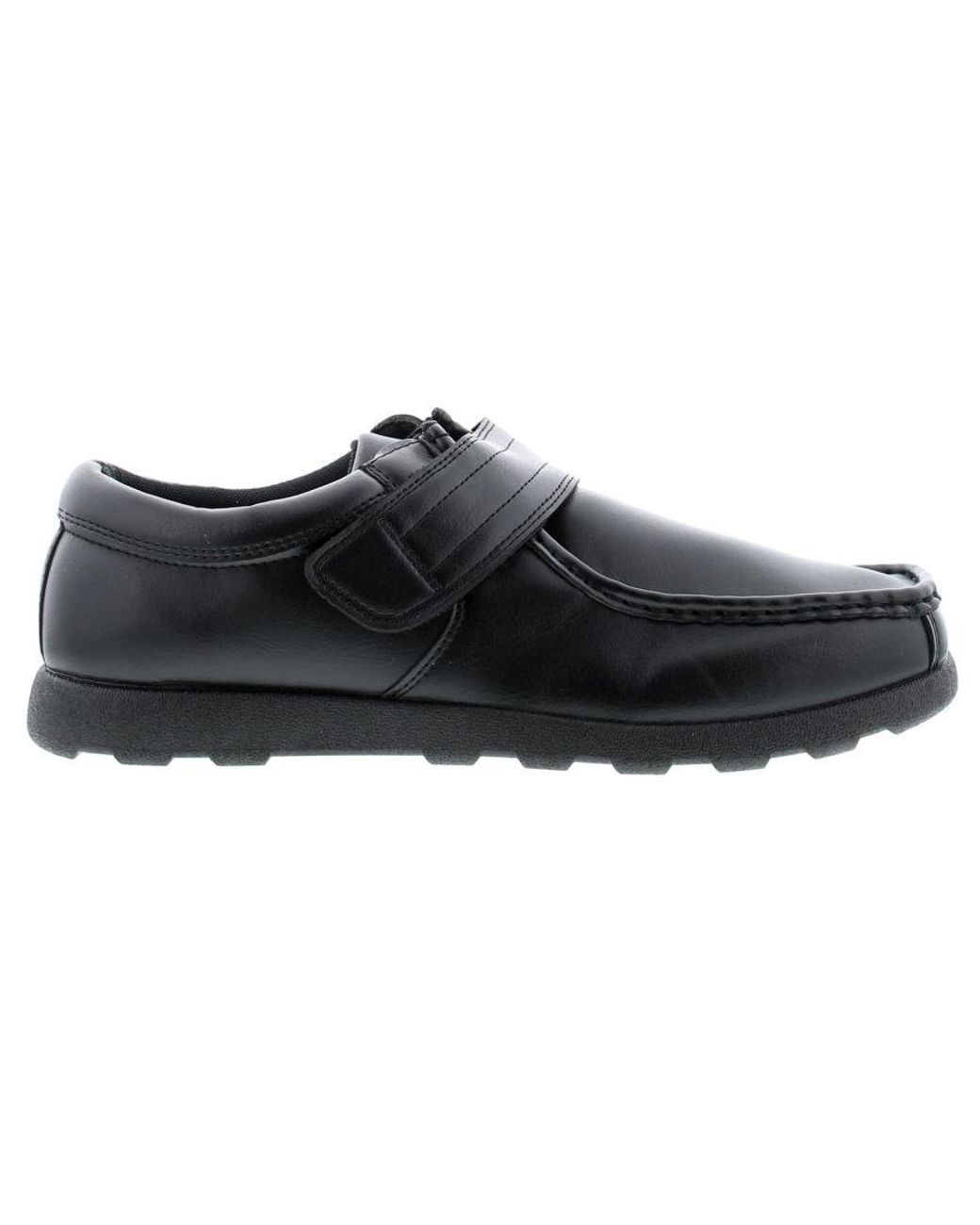Rockstorm Black Smart Shoes Gorge Touch Fastening Pu for men