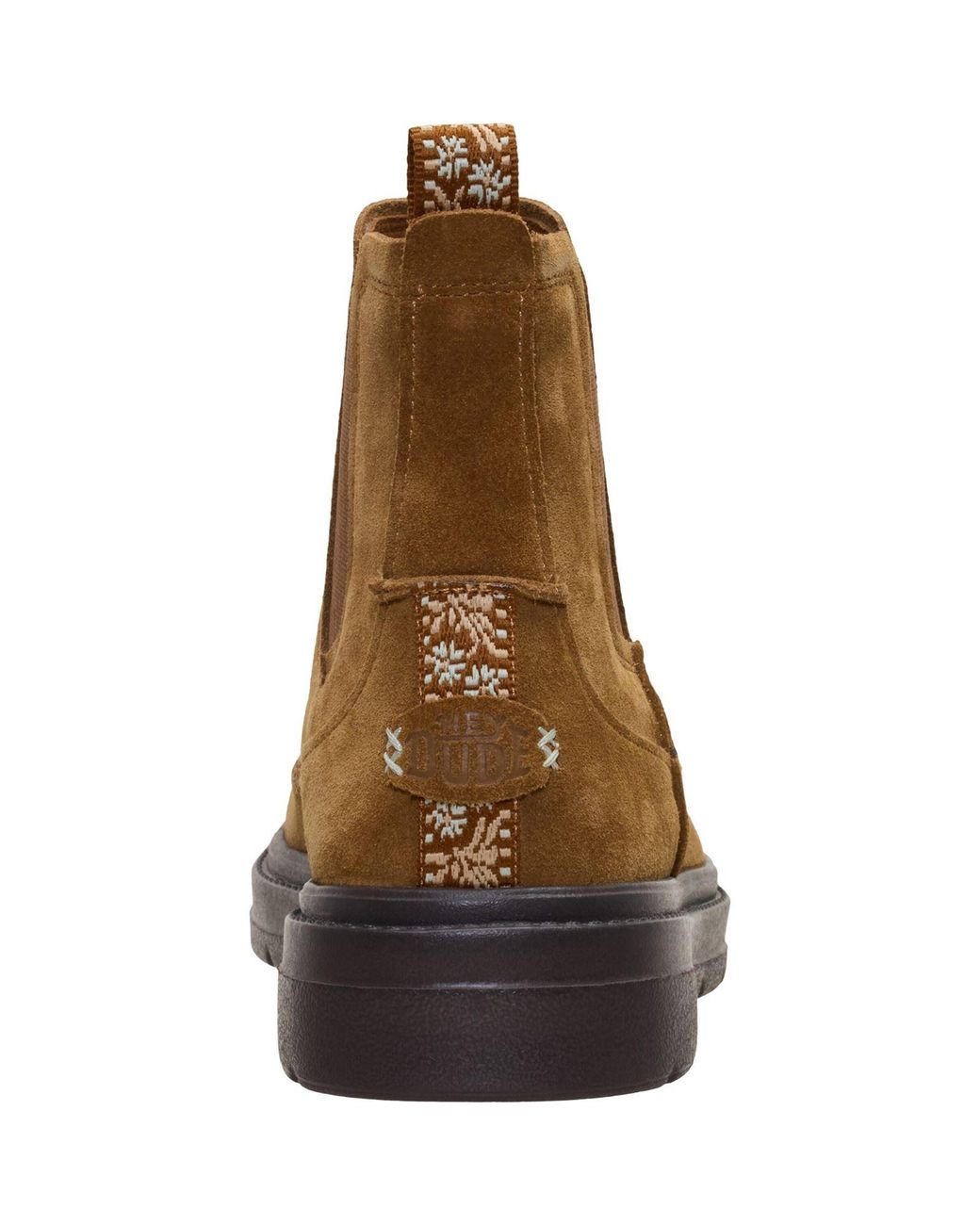 HeyDude Brown Heydude Sienna Leather Cognac Flat Chelsea Boots
