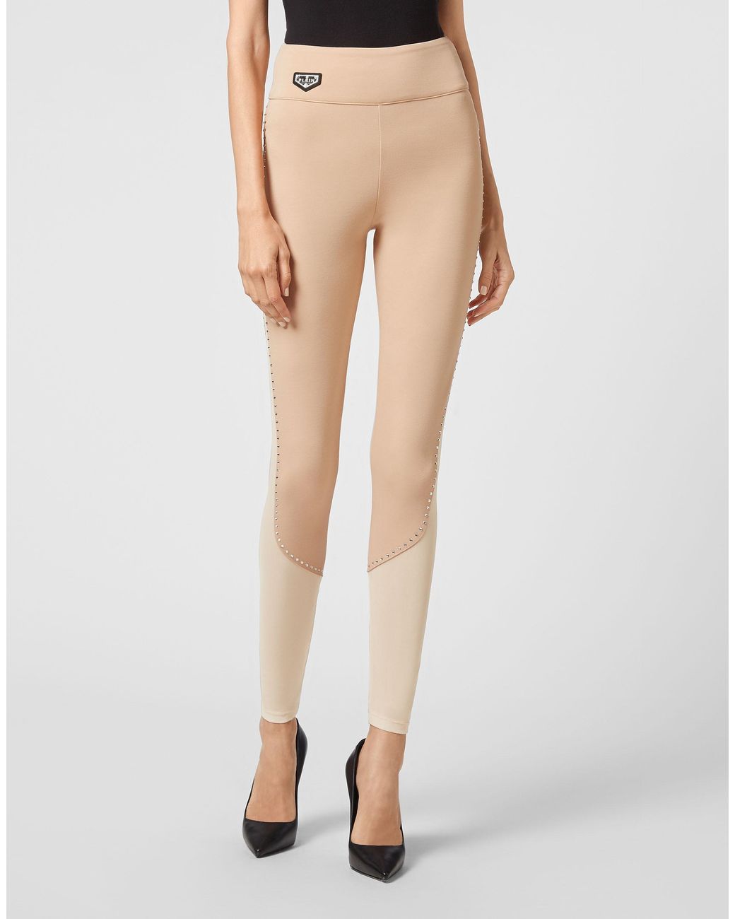 Philipp Plein Legging Iconic Plein in het Natural
