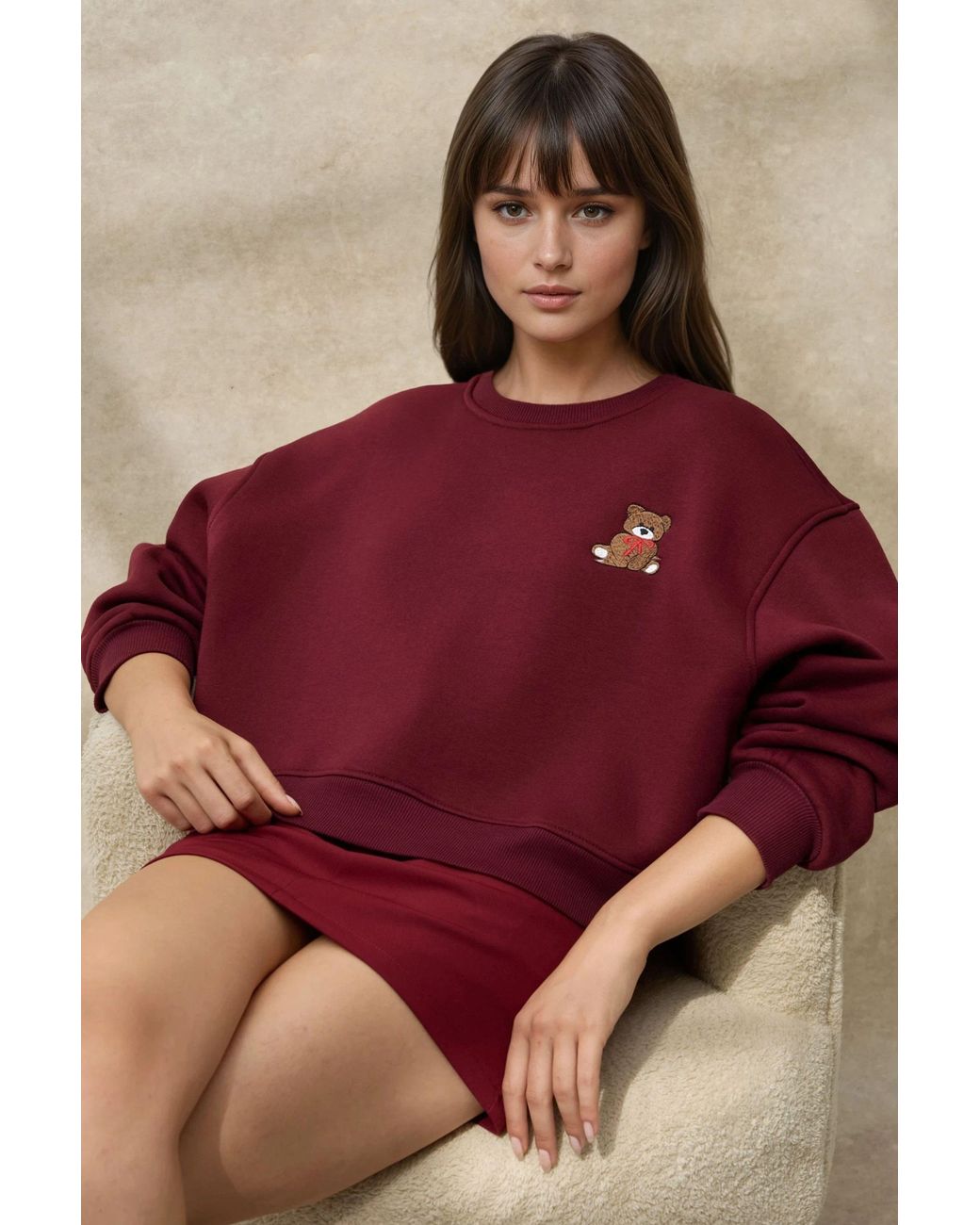 Hiccup Embroidered Relaxed Fit Cotton Sweatshirt