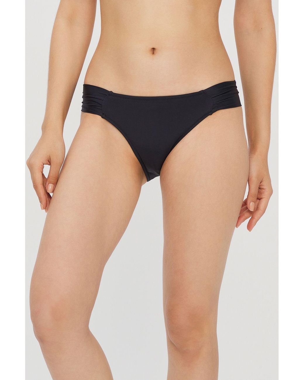 Penti Black Mid-Waist Solid Hipster Bikini Bottoms