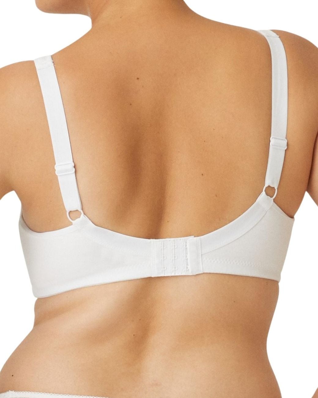 Naturana White 5346 Vintage Cotton Non Wired Lace Bra
