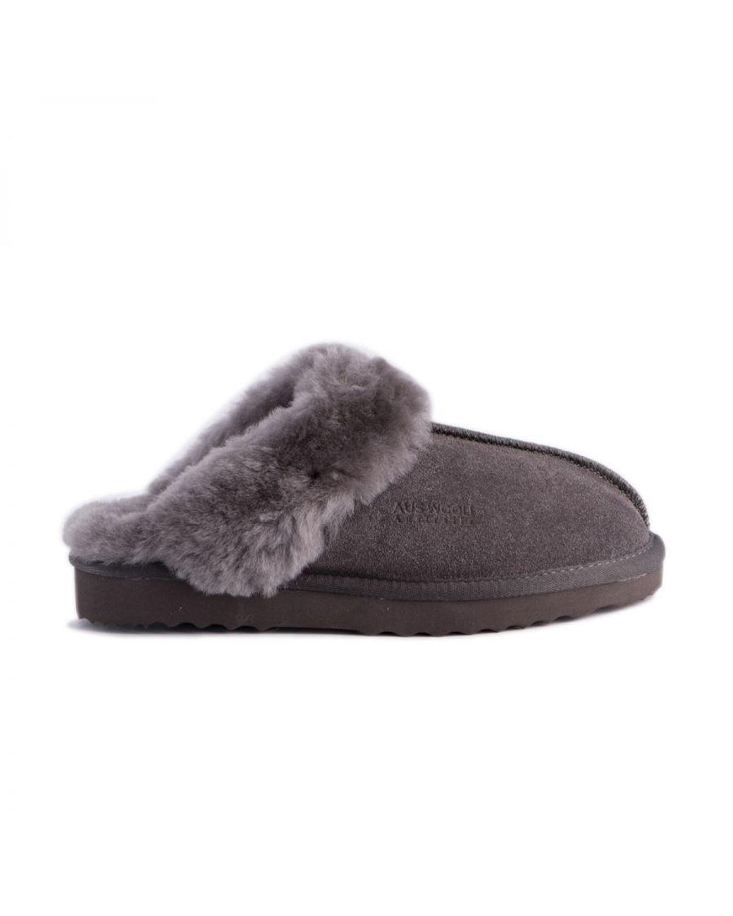 Aus Wooli Brown "Sydney" Australia Sheepskin Wool Sydney Slippers, Leather