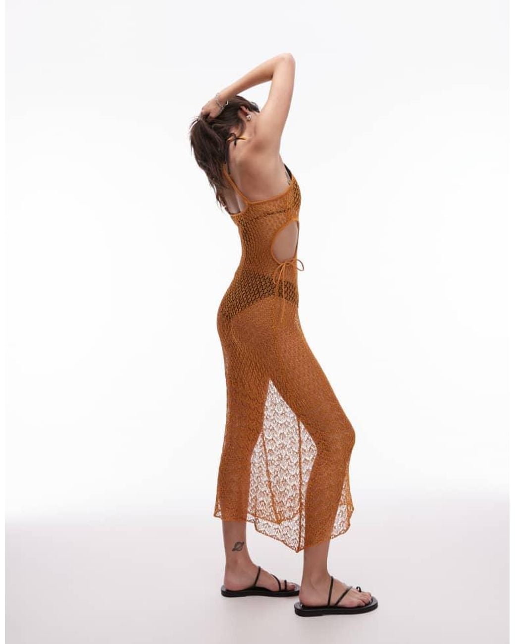 House Of Sunny Brown Athena Knit Maxi Dress