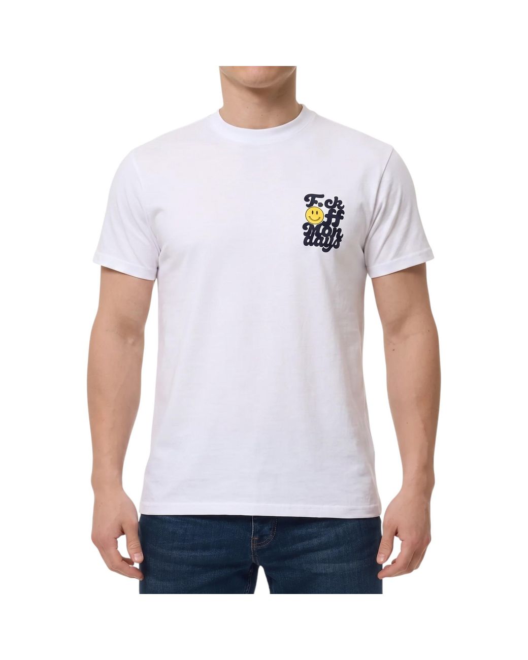Weekend Offender White T-Shirt Off Mondays Graphic Comfort Casual Sport Soft Top for men