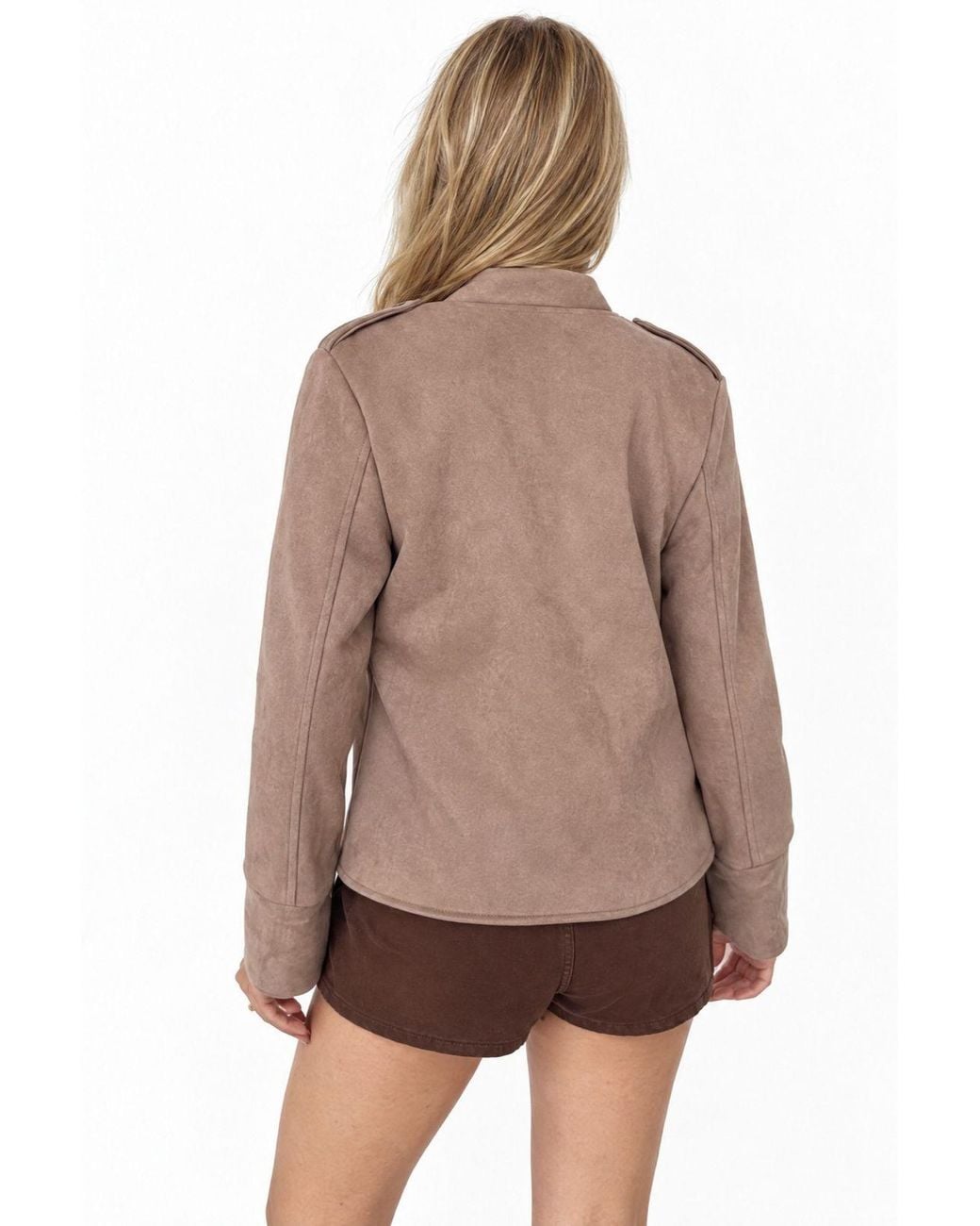 puka Brown Fitted Jacket